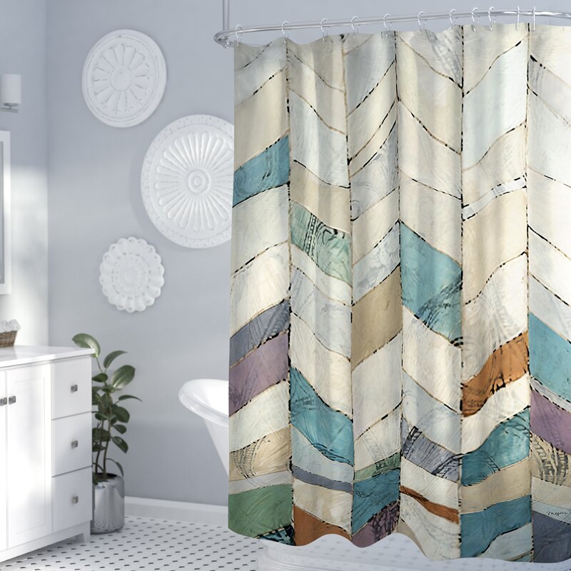 Teal Shower Curtain   Gianfilippo II Single Shower Curtain 